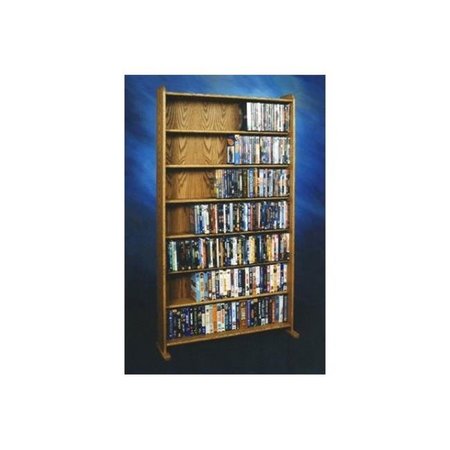 WOOD SHED Wood Shed 707-3 Solid Oak 7 Shelf Cabinet for DVDs; VHS Tapes; books and more 707-3